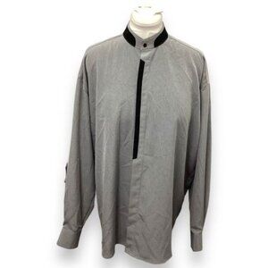 Vintage Elliott Mens Grey Long Sleeve Shirt Large Polyester